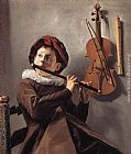 The Flute Concert Paintings - Young Flute Player by Judith Leyster